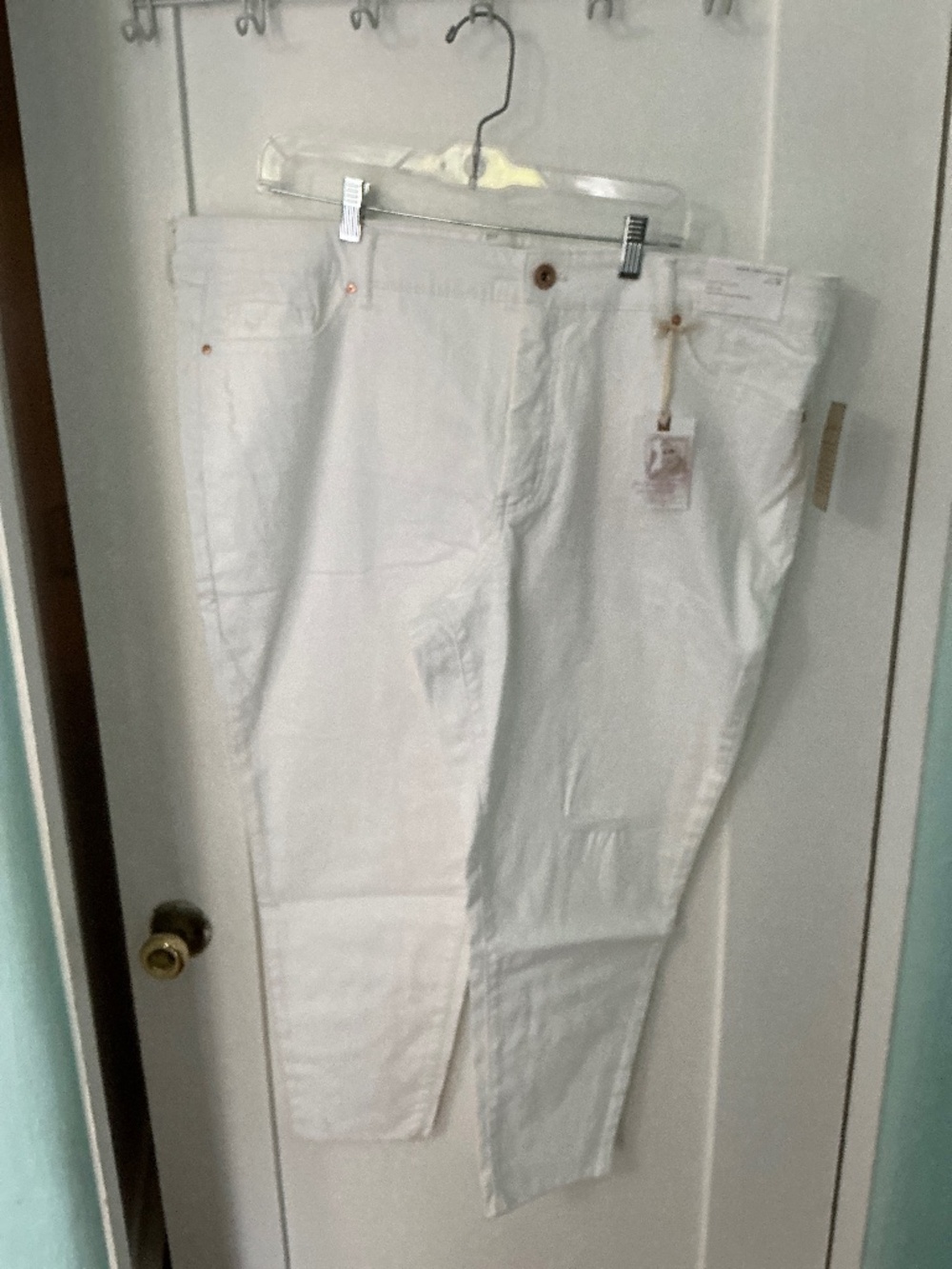 NWT Jessica Simpson High-Rise White Ankle Pants | Chic Skinny Crop Jeans, 20W